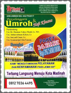 Umroh April 2018 ArRisalah Ustadz Syamsurijal Abu Fauzan