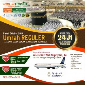 Umrah 26 Oktober 2018 ust Yadi Supriyadi Proin Travel