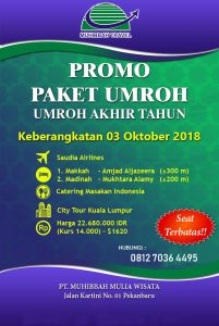 umroh promo akhir tahun 2018 muhibbah travel