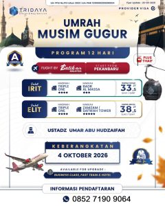 umroh plus thaif oktober 2026 - tridaya