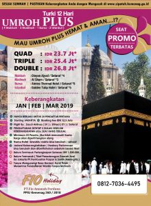 Umroh Awal Plus Turki 2019 Fio Holiday