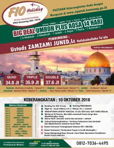 Umroh plus Aqsa Okt 2018 Fio Holiday