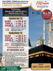 Umroh 29 Desember 2018 Fio Holiday