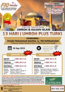 umroh plus turki september 2019 - fio holiday