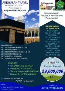 Umroh Awal Tahun 2020 - Arrisalah Tour Travel