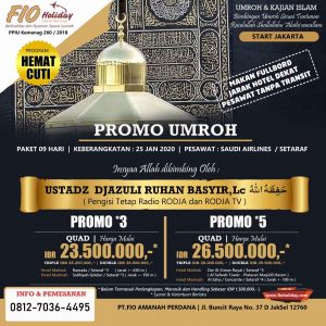 paket umroh promo januari 2020 - Fio Holiday