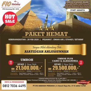 Umroh Plus Mesir Februari 2020 - Fio Holiday