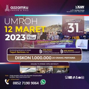 Umroh Maret 2023 - Diskon Promo